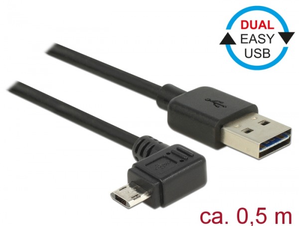 EASY-USB Datenkabel Ladekabel Winkel 0,5m f. Garmin Edge Explore 1000